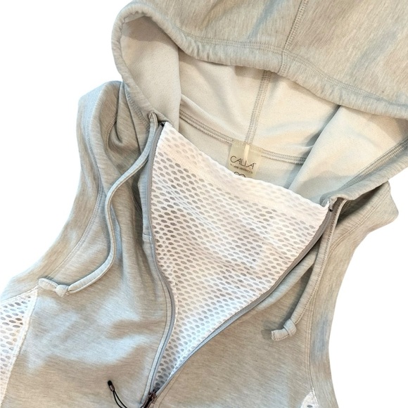 The CALIA Women's Effortless Heather Sleeveless Half Zip Hoodie NWOT Sz Small - Picture 3 of 9